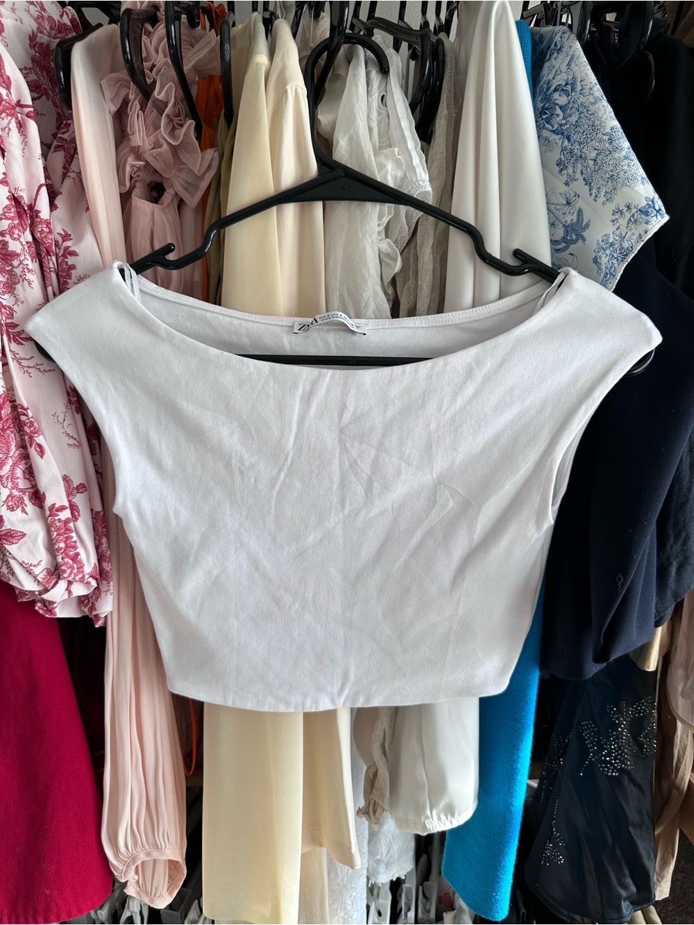 Zara white crop top
Size small